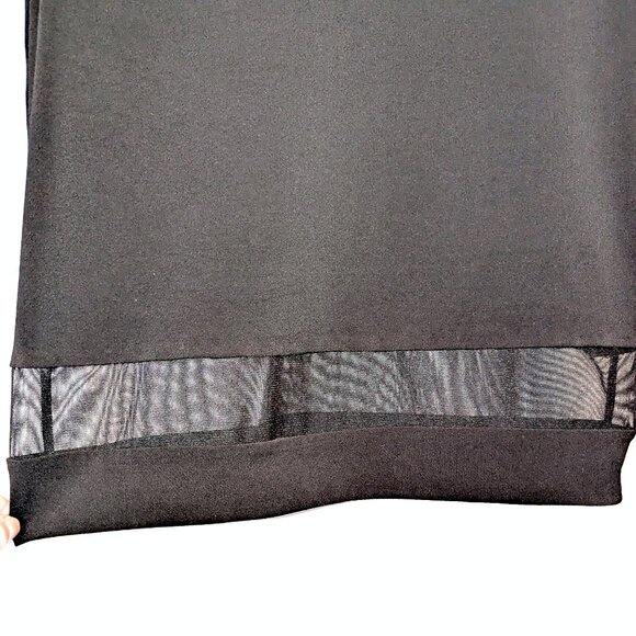 NWT Alice + Olivia | AIR Cate Bodycon Black Mini Dress w/ Sheer Mesh Panel | 12 - Picture 8 of 13